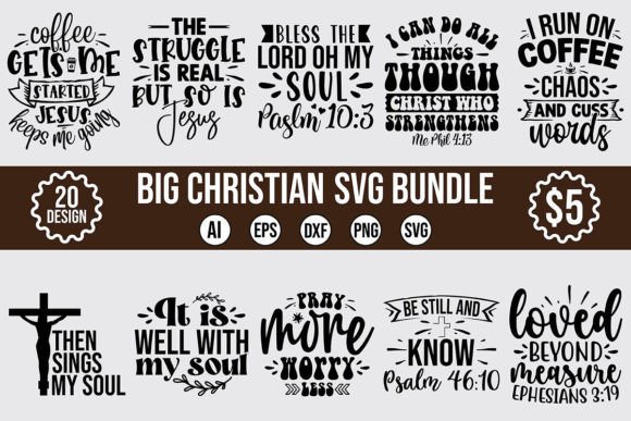Big Christian SVG Bundle for Crafts and Creative Design
