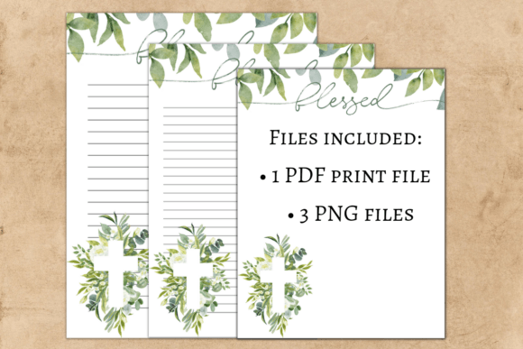 Christian Blessed Cross Stationery Set