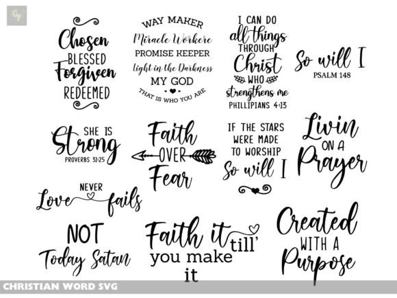 Christian Word SVG Collection and Crafts