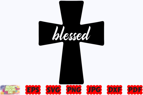 Cross SVG Blessed SVG Christian SVG Crafts