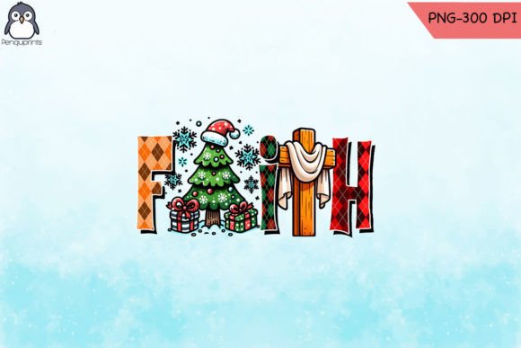 Faith Jesus Christmas Trees PNG for Crafts Projects