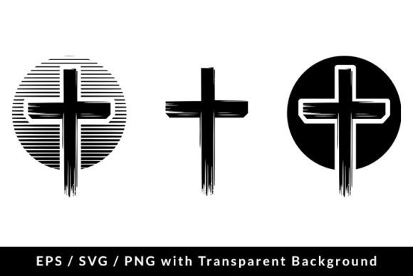 Graphic Christian Cross Set SVG EPS PNG