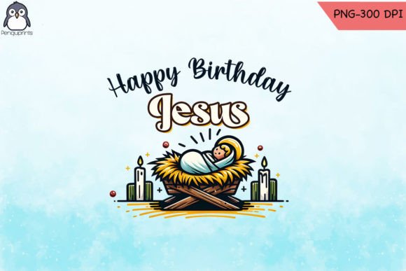 Happy Birthday Jesus Nativity PNG Crafts