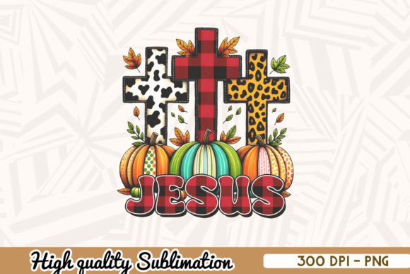 Jesus Crosses Fall Pumpkin Vintage Crafts