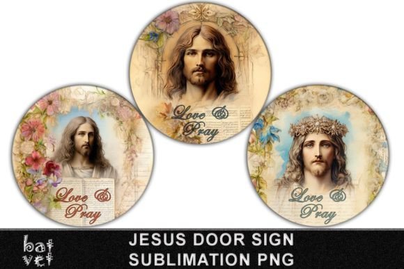 Jesus Door Sign Sublimation Bundle PNG and Crafts