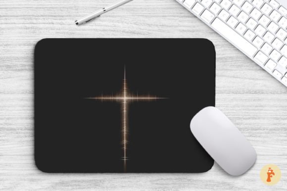 Mouse Pad Simplistic Christian Cross and Backgrounds