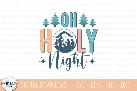 Oh Holy Night - Jesus Christmas SVG