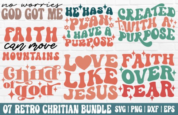 Retro Christian SVG Bundle - Jesus SVG for Crafts